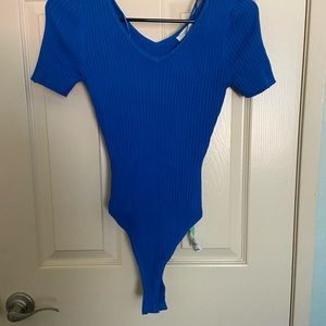 Blue cotton bodysuit